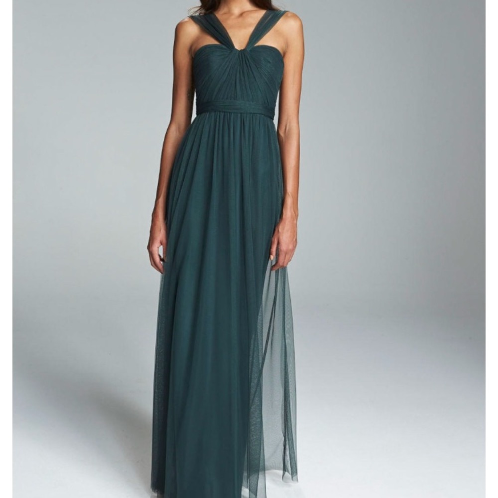 Amsale Bridesmaid Ayesha Gown 979 in Graphite Gray